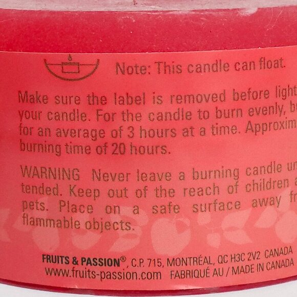 RETRO Fruits and Passion Candle Lot SCENTED Crab Apple Scents of the Islands x 2 - Picture 4 of 10